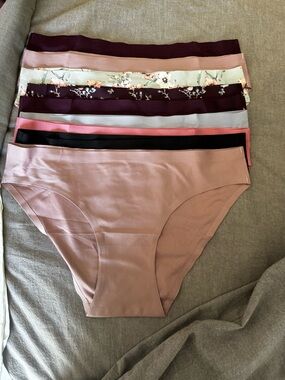 Everyday Seamless Bikini Panties - Mauve & Mixed Colors (6-Pack)